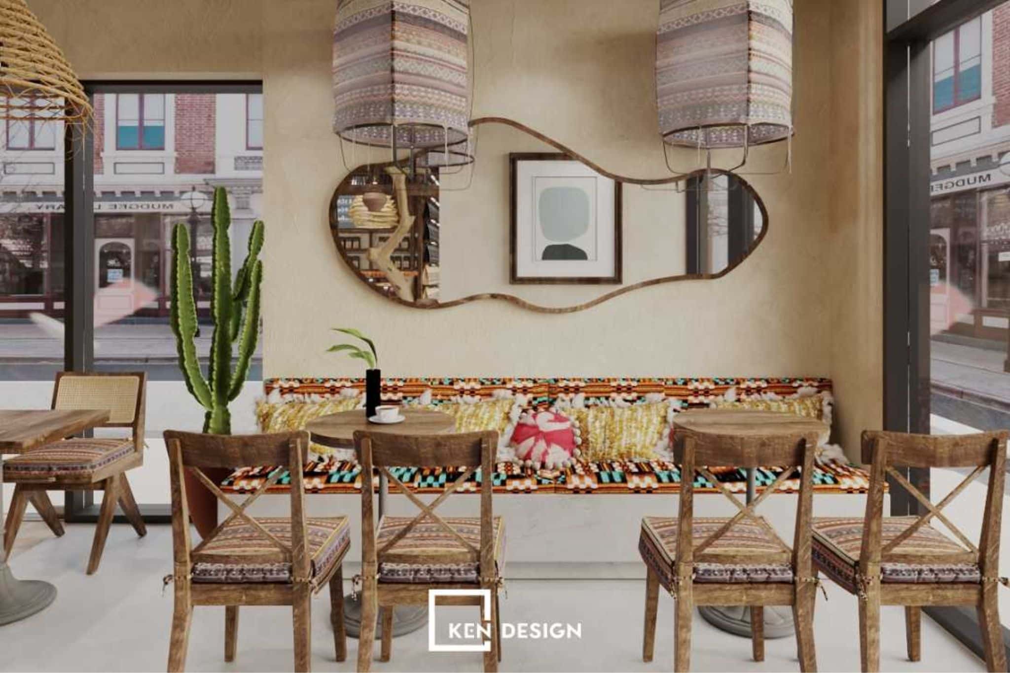 Vật liệu trong thiết kế quán cafe phong cách Rustic